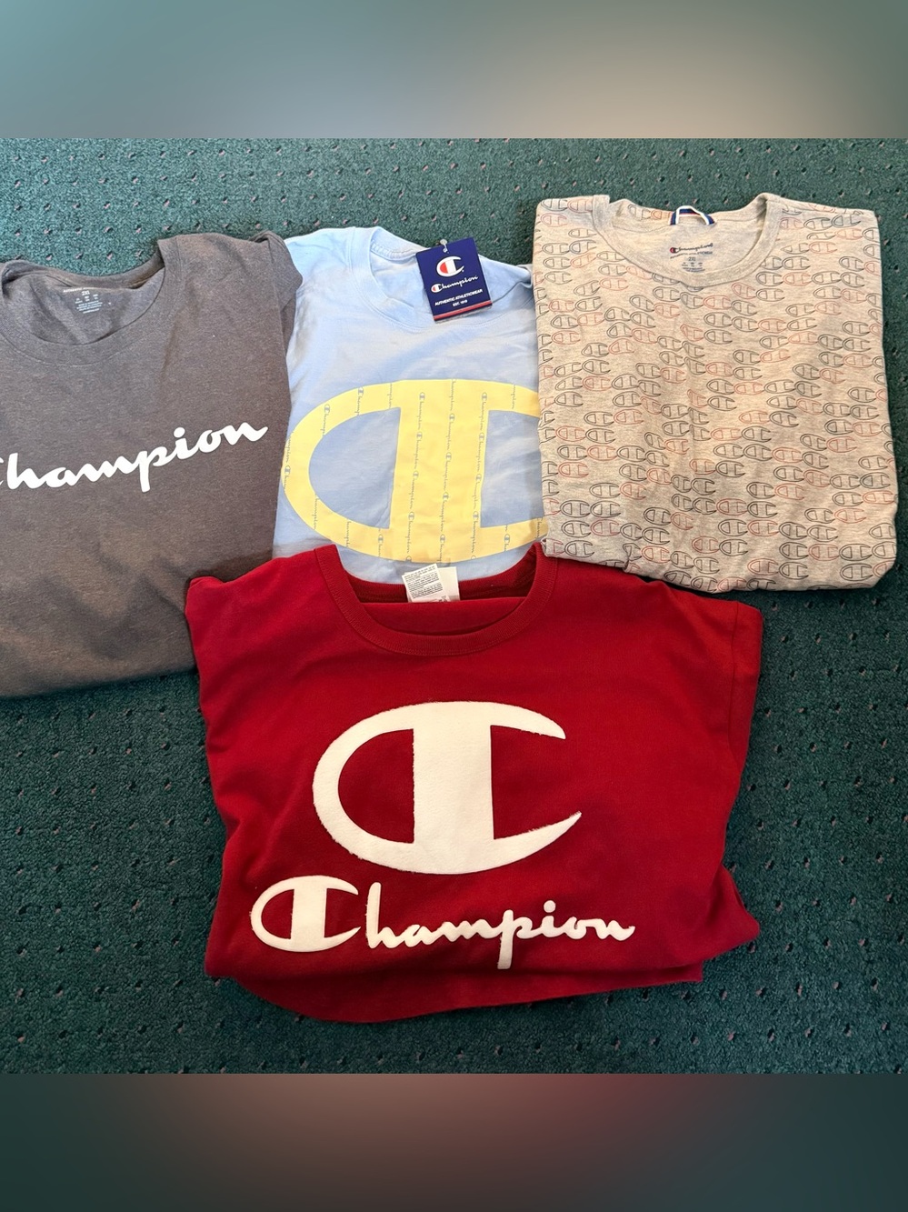 NWT- 2XL Bundle Champion men’s Shirts 3  t shirts 1 sleeveless (grey)